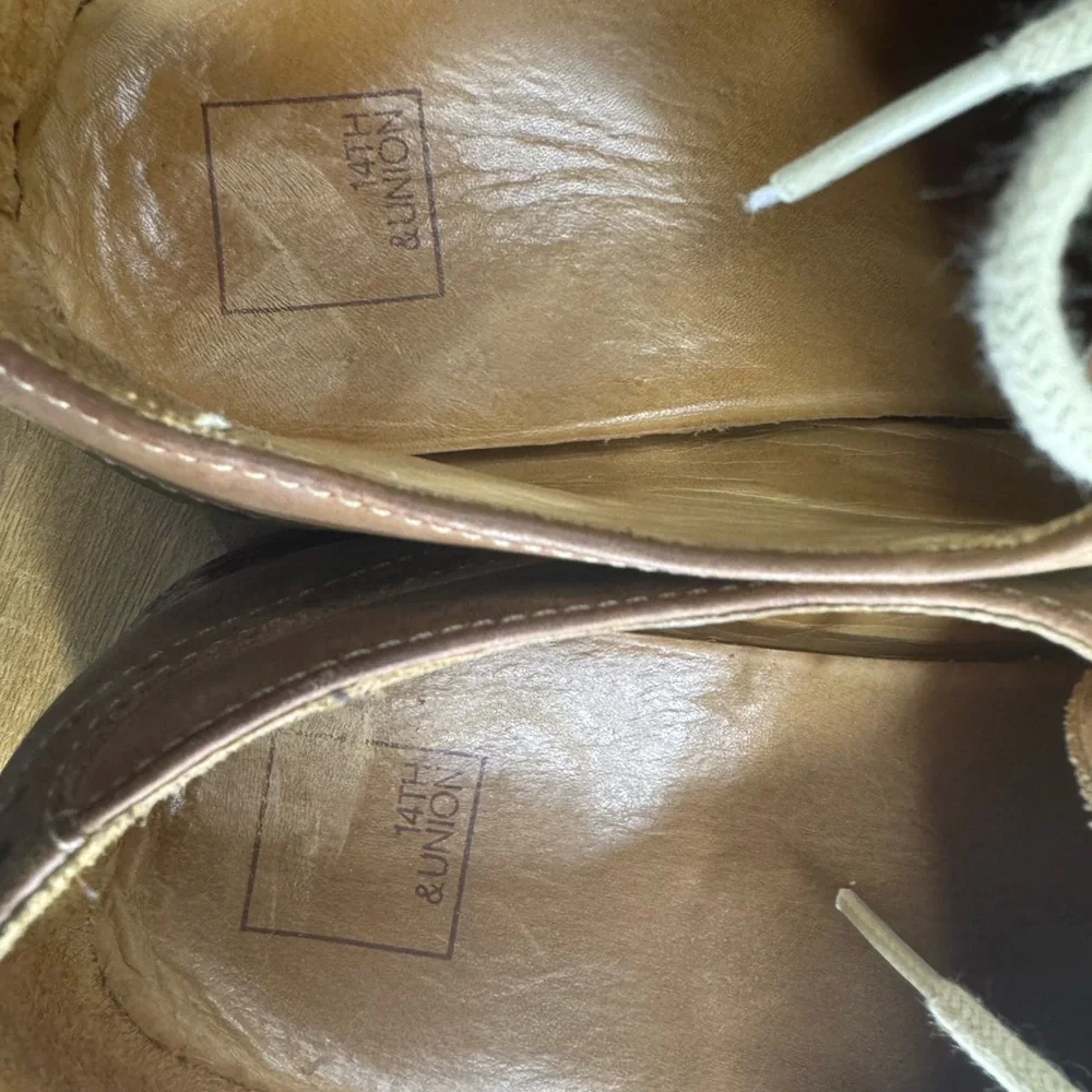 14th & Union Tan Leather Oxfords